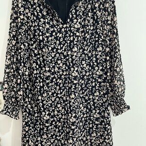 Ann taylor floral dress brown and beige SP. H-9